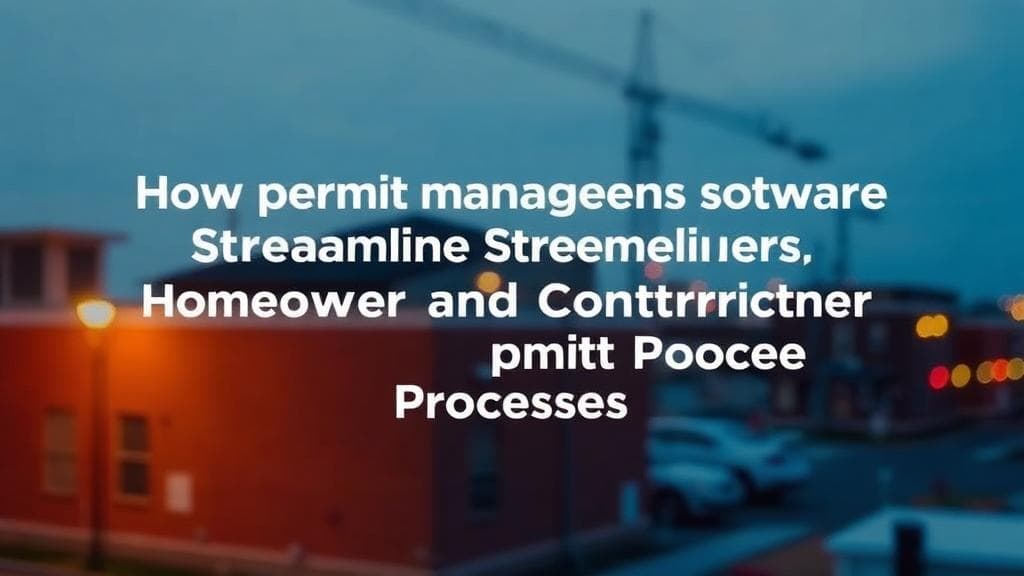 How Permit Management Software Streamlines Homeowner and Contractor Permit Processes